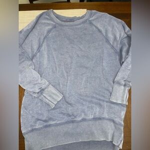 Aerie Crewneck Sweatshirt Small Blue Cozy Lounge Pullover Womens